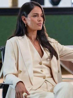 Eiza Gonzalez In The Grey 2026 Beige Blazer