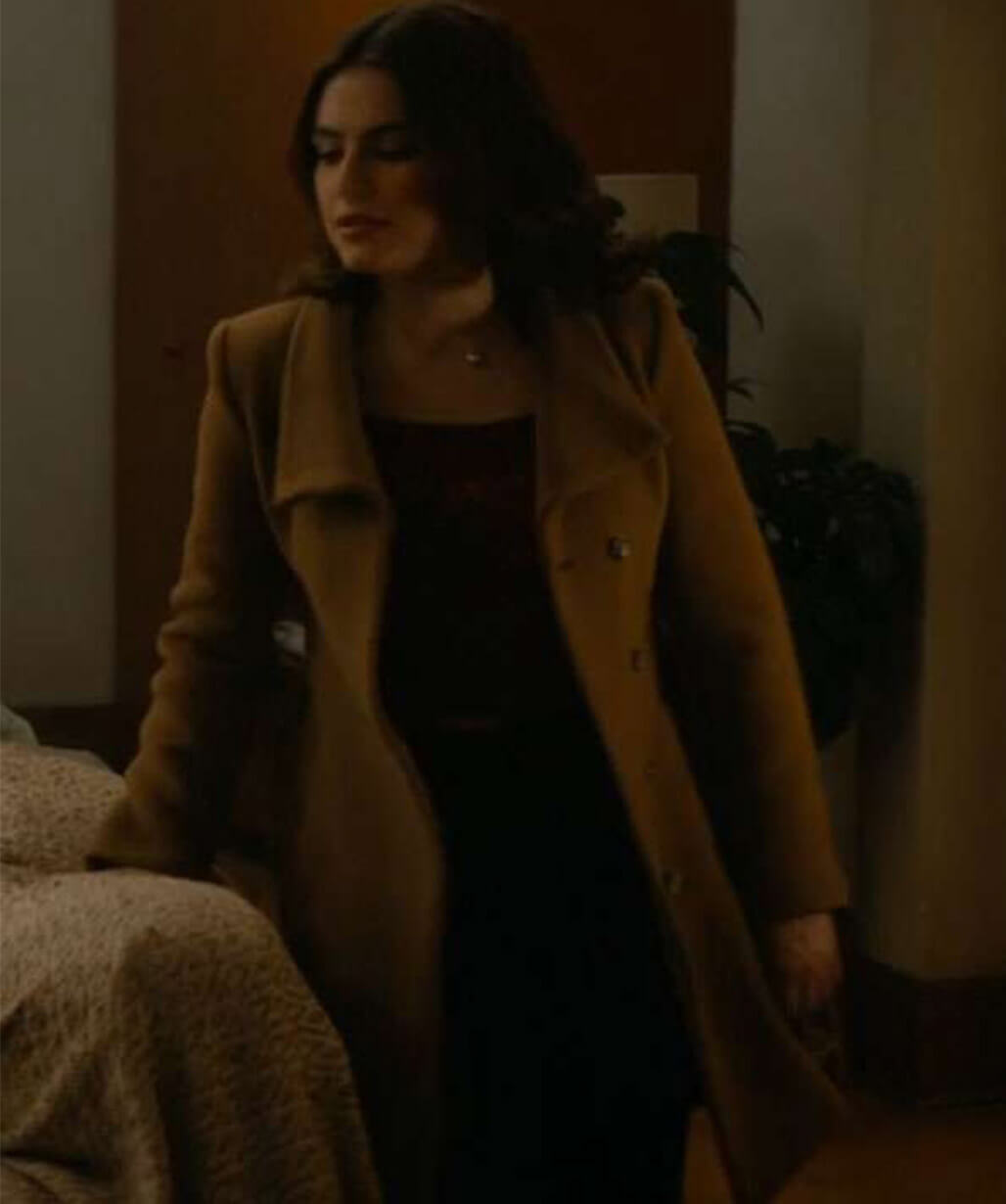 Hannah Wells Off Campus 2026 Brown Wool Coat