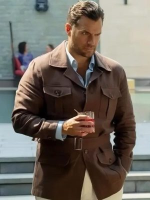 Henry Cavill In the Grey 2026 Brown Jacket