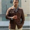 Henry Cavill In the Grey 2026 Brown Jacket
