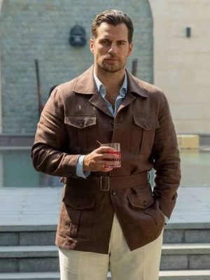 Henry Cavill In the Grey 2026 Brown Jacket