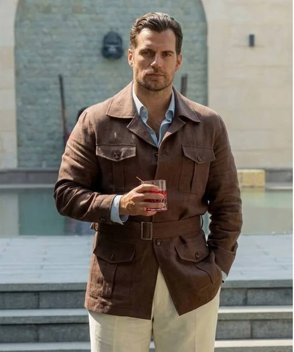 Henry Cavill In the Grey 2026 Brown Jacket