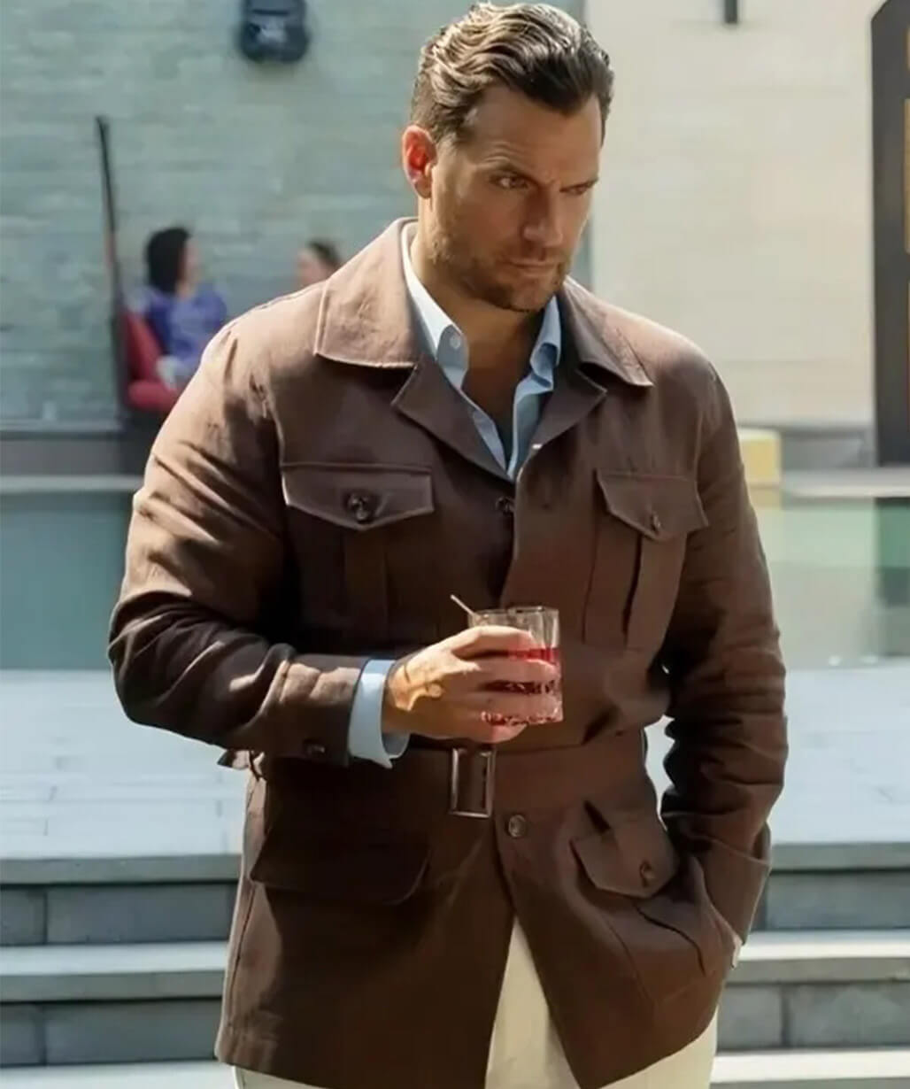Henry Cavill In the Grey 2026 Brown Jacket