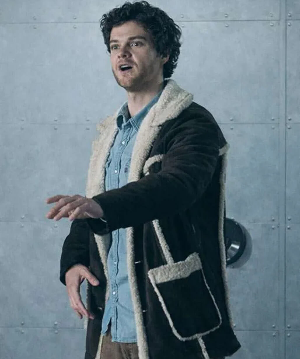 Hughie Campbell The Boys S05 Shearling Leather Jacket