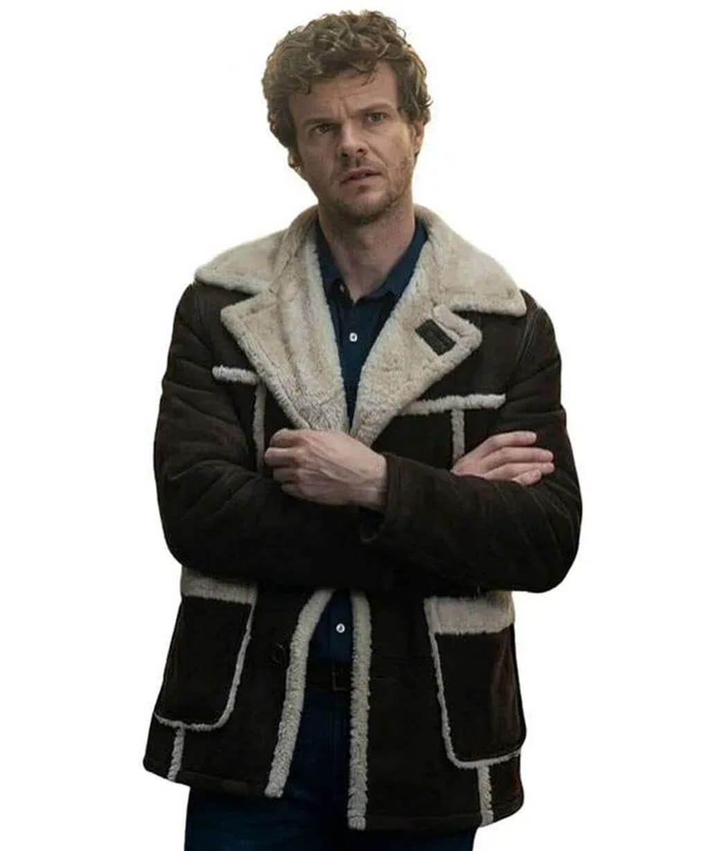 Hughie Campbell The Boys S05 Shearling Leather Jacket