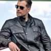 In the Grey 2026 Henry Cavill Black Leather Jacket
