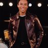 Jaafar Jackson Michael 2026 Premiere Maroon Leather Jacket