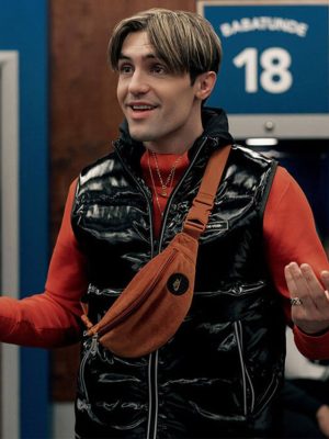 Jamie Tart Ted Lasso S03 Black Leather Vest