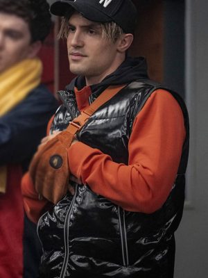 Jamie Tart Ted Lasso S03 Black Leather Vest