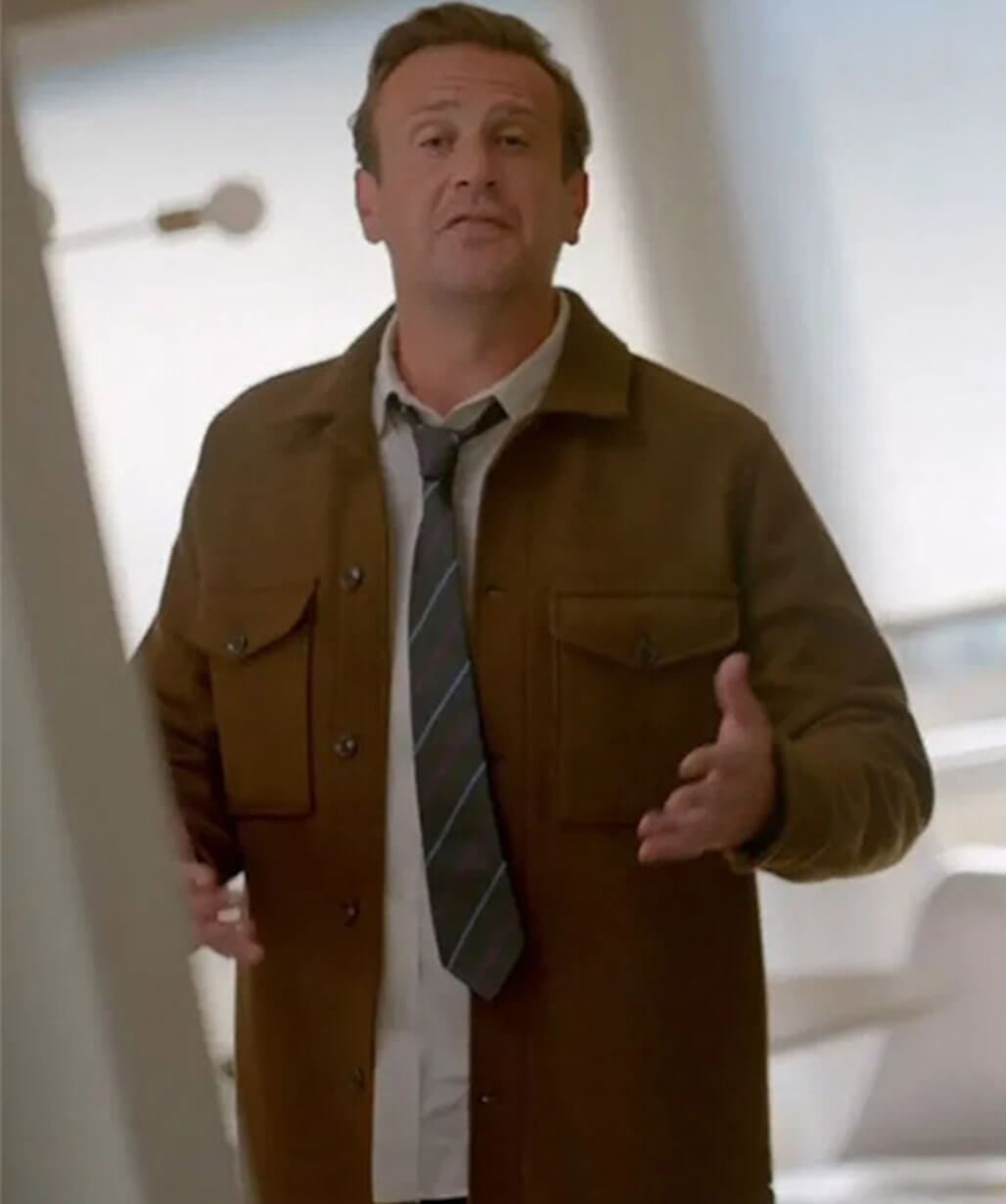Jason Segel Shrinking S02 Brown Wool Jacket