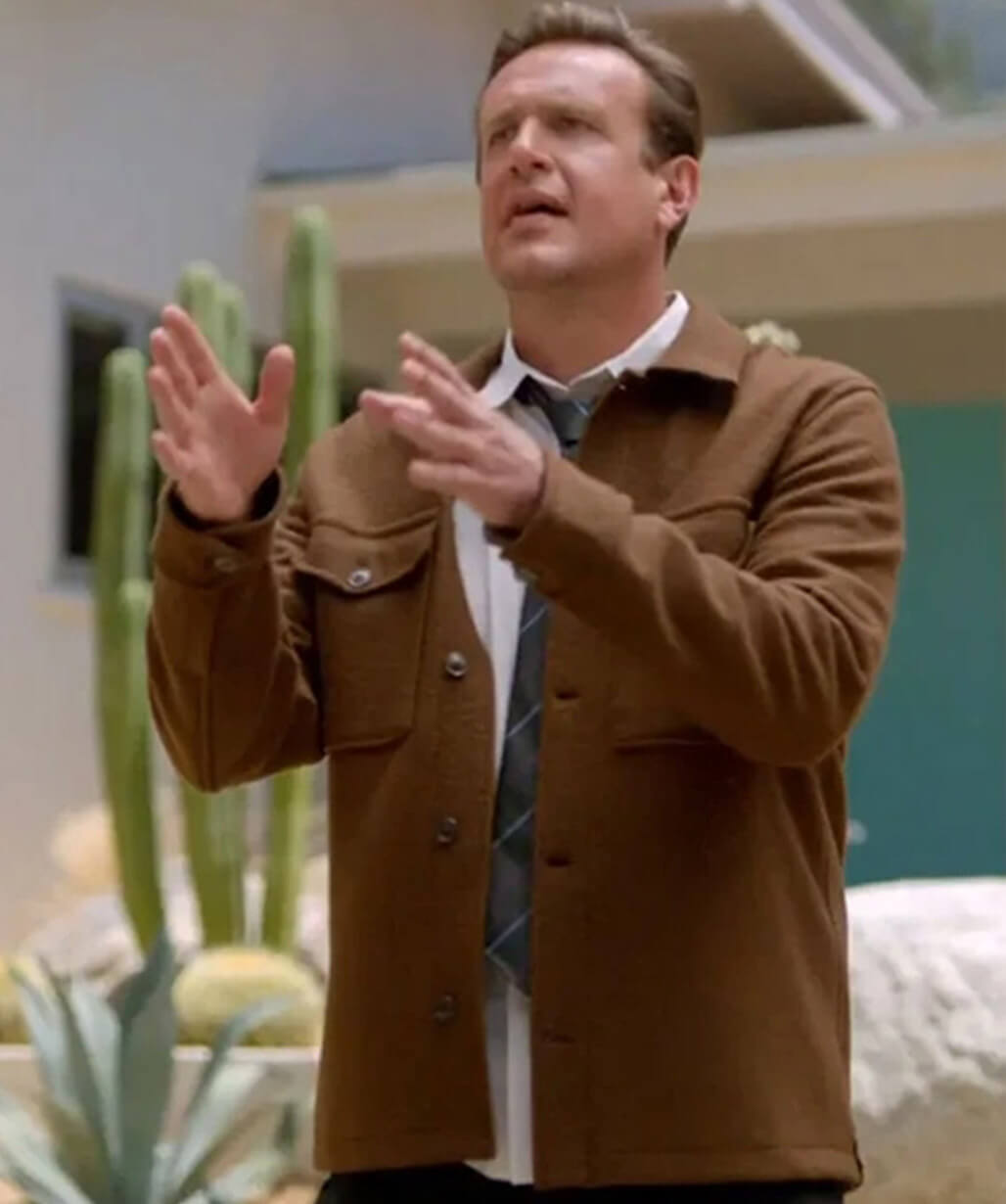 Jason Segel Shrinking S02 Brown Wool Jacket
