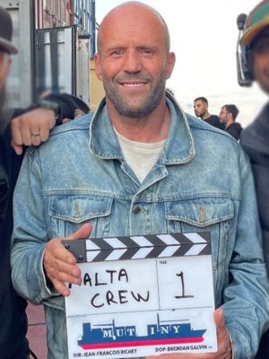 Jason Statham Mutiny 2026 Blue Denim Jacket