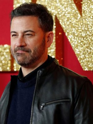 Jimmy Kimmel Black Classic Leather Jacket