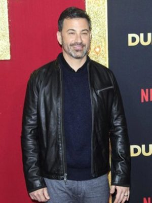 Jimmy Kimmel Black Classic Leather Jacket