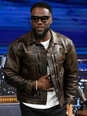 Kevin Hart Classic Brown Leather Jacket