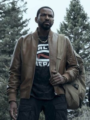 Laz Alonso The Boys S05 Brown Bomber Jacket