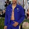 Met Gala 2026 Russell Westbrook Blue Cotton Jacket