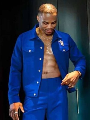 Met Gala 2026 Russell Westbrook Blue Cotton Jacket