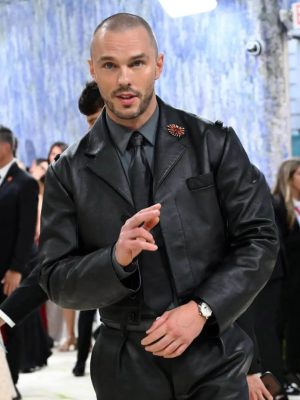Nicholas Hoult Met Gala 2026 Leather Jacket