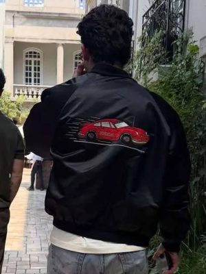 Nick Jonas Black Satin Jacket