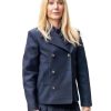 NYC 2026 Gwyneth Paltrow Blue Wool Peacoat