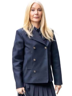 NYC 2026 Gwyneth Paltrow Blue Wool Peacoat