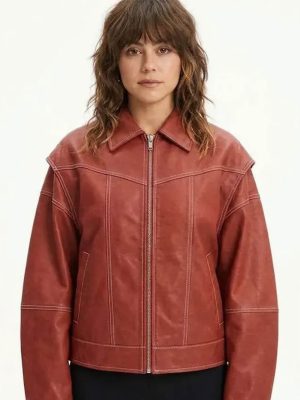 Off Campus 2026 Allie Hayes Red Leather Jacket