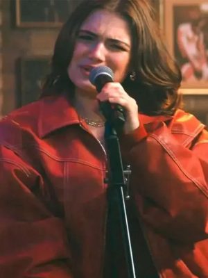 Off Campus 2026 Allie Hayes Red Leather Jacket