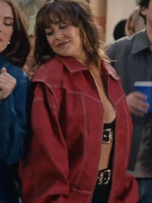 Off Campus 2026 Allie Hayes Red Leather Jacket