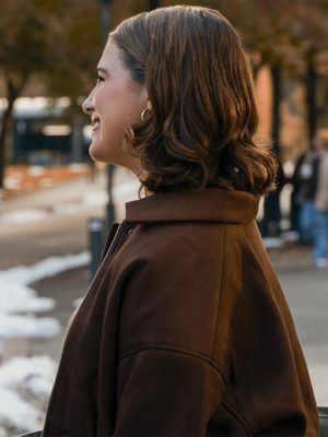 Off Campus 2026 Hannah Wells Brown Suede Jacket