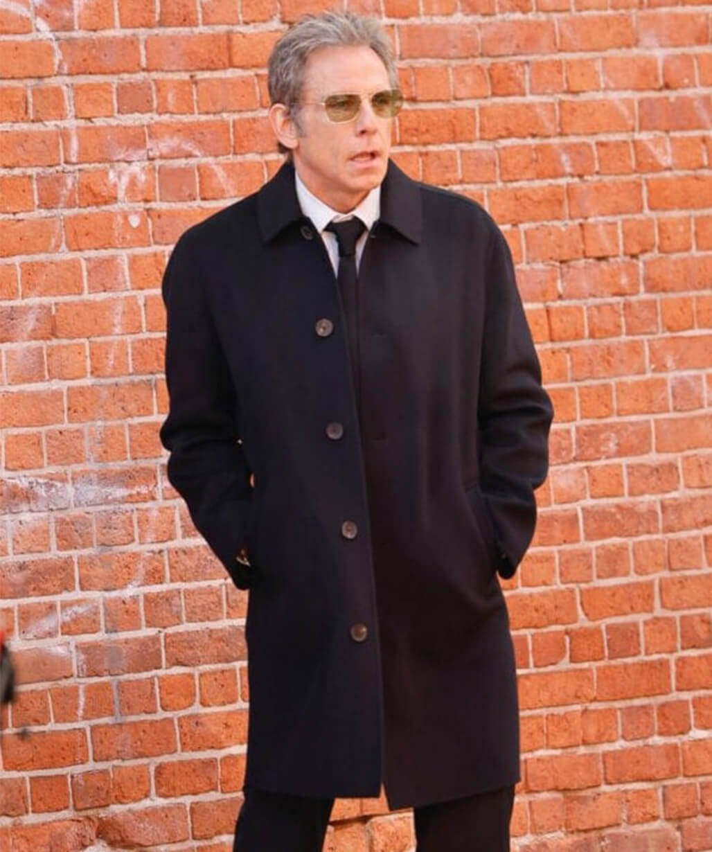 Off Weeks 2026 Ben Stiller Black Wool Coat