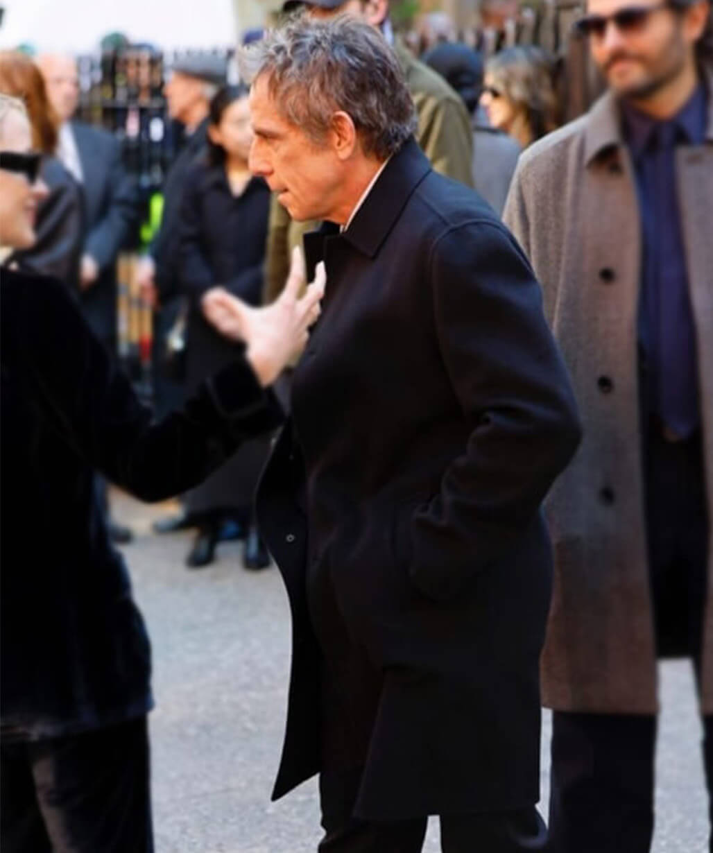 Off Weeks 2026 Ben Stiller Black Wool Coat