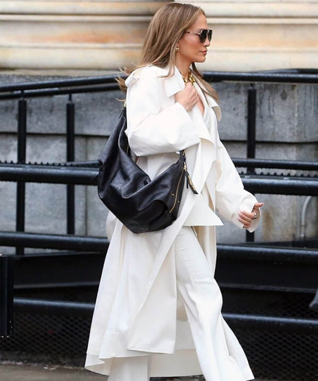 Office Romance 2026 Jennifer Lopez White Trench Coat