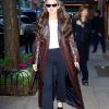 Olivia Rodrigo Brown Leather Trench Coat