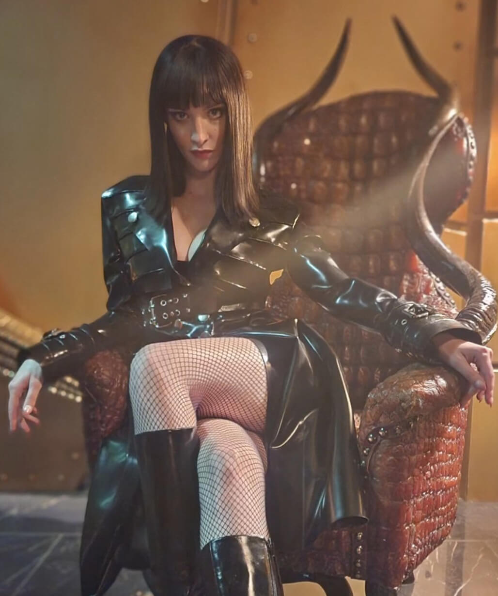 One Piece S02 Nico Robin Black Leather Coat