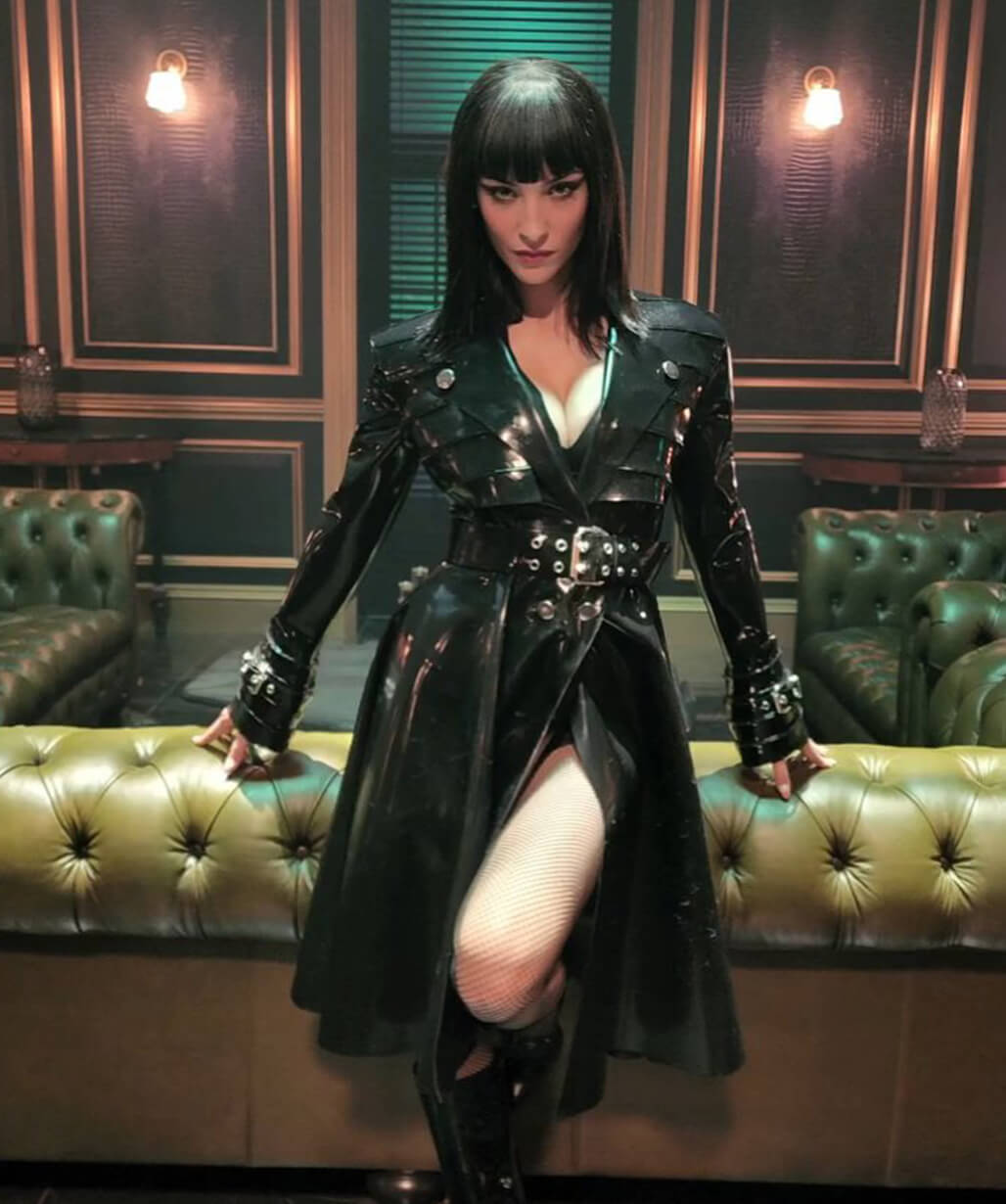 One Piece S02 Nico Robin Black Leather Coat