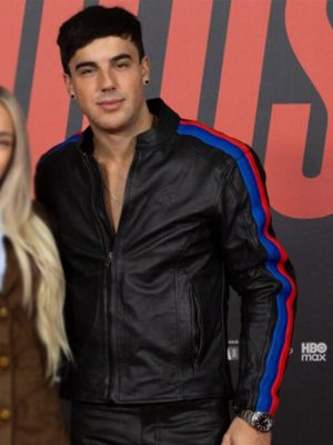 Oscar Casas Idolos 2026 Biker Black Leather Jacket
