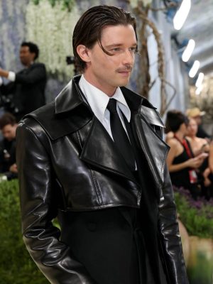 Patrick Schwarzenegger Met Gala 2026 Cropped Leather Jacket