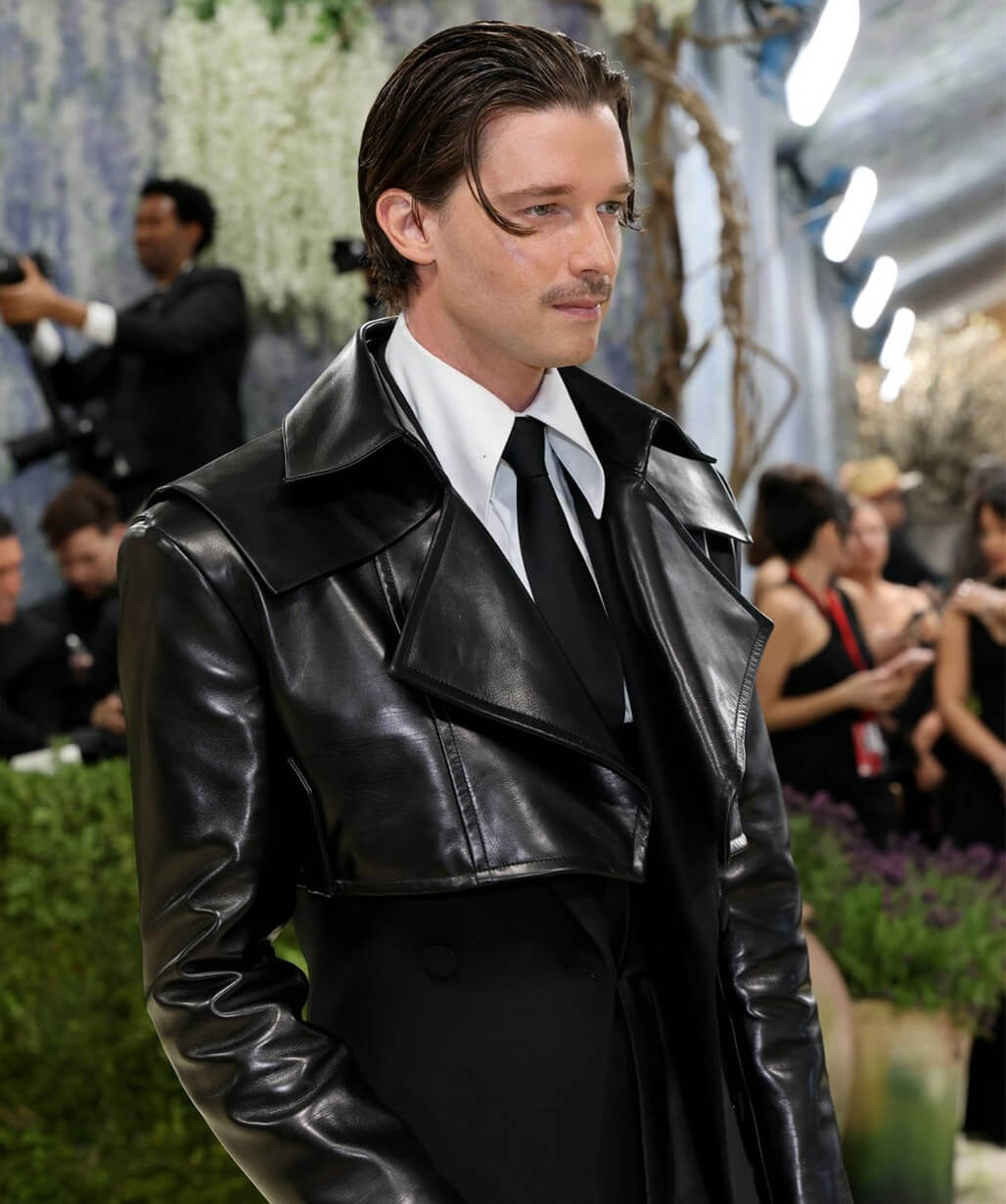 Patrick Schwarzenegger Met Gala 2026 Cropped Leather Jacket
