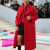 Pedro Pascal Met Gala Red Wool Coat