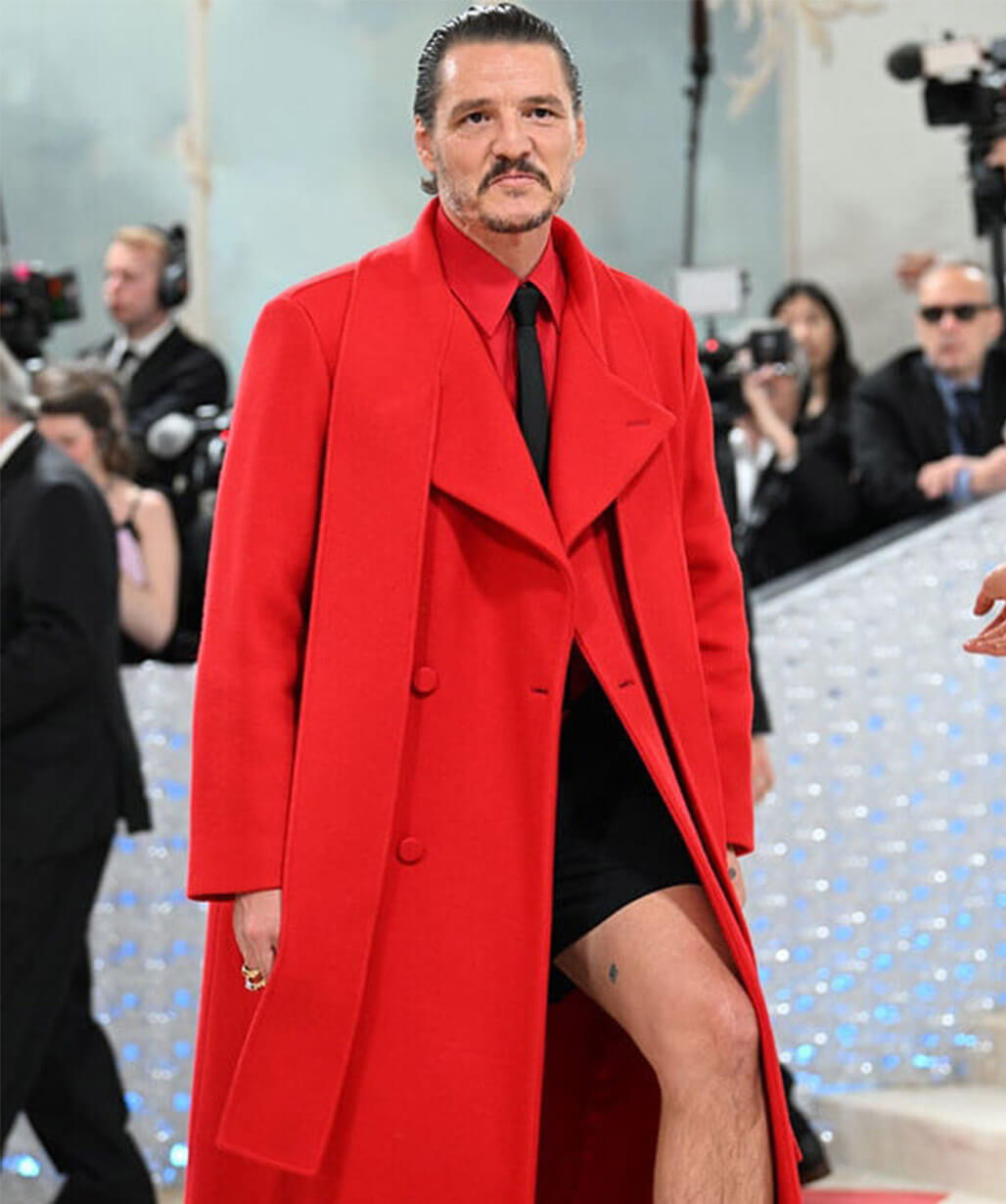 Pedro Pascal Met Gala Red Wool Coat
