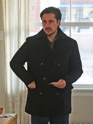 Peter Gadiot Memory Of A Killer S01 Black Wool Coat