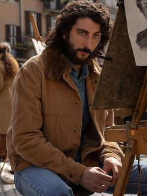 Pietro Castellitto The Big Fake 2026 Brown Corduroy Jacket