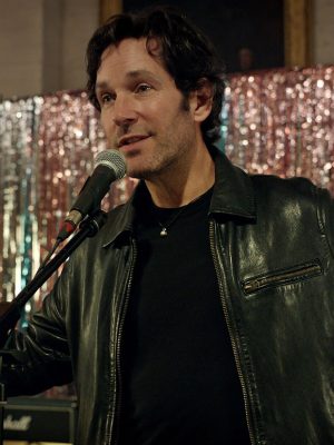 Power Ballad 2026 Paul Rudd Black Leather Jacket