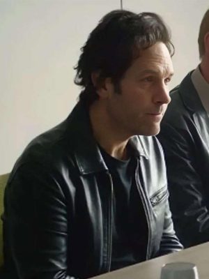 Power Ballad 2026 Paul Rudd Black Leather Jacket