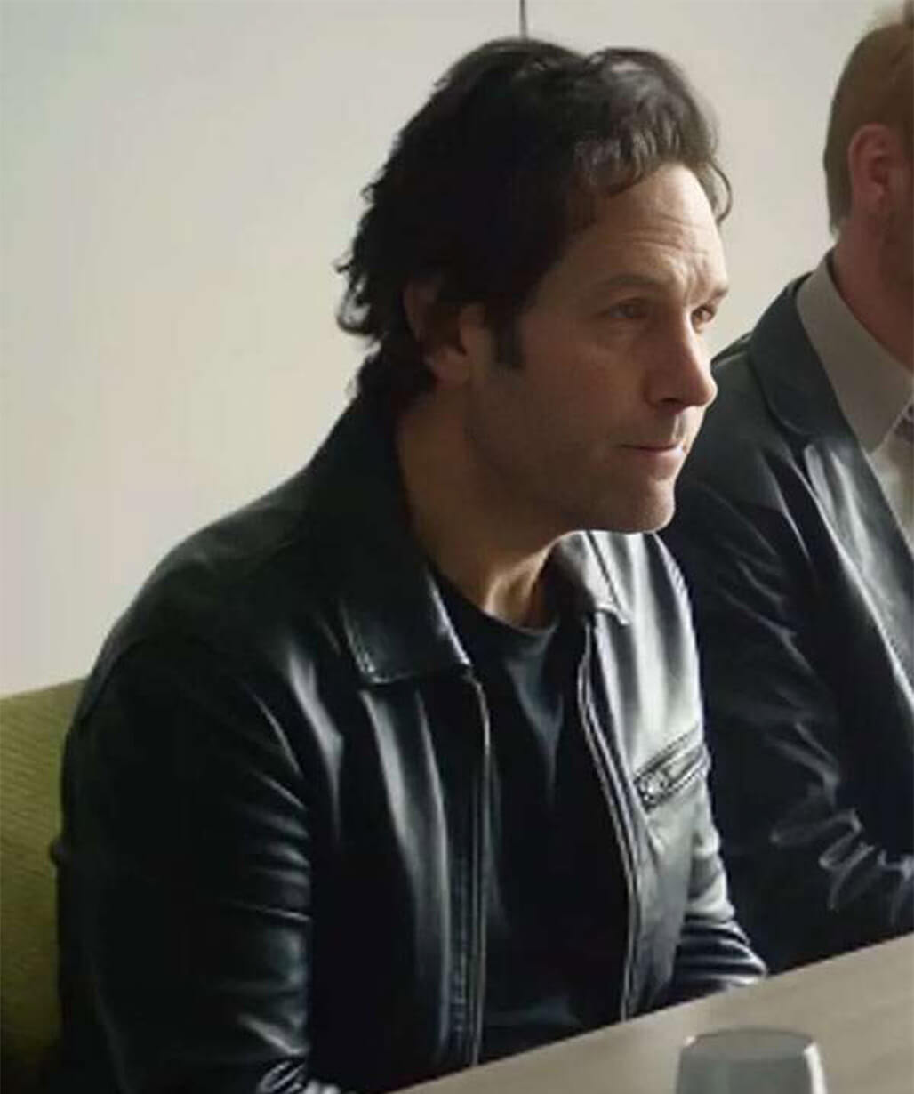 Power Ballad 2026 Paul Rudd Black Leather Jacket