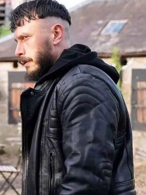Richard Gadd Half Man 2026 Black Leather Jacket