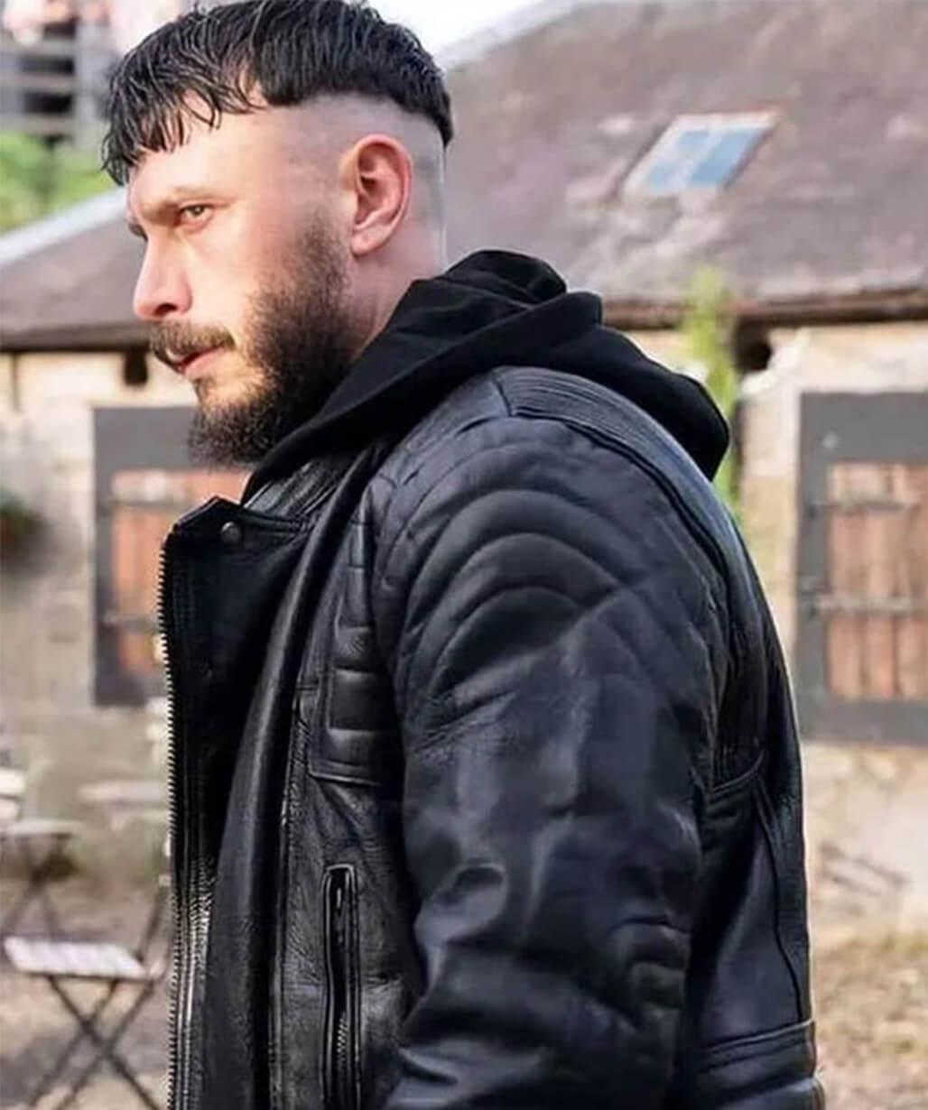 Richard Gadd Half Man 2026 Black Leather Jacket