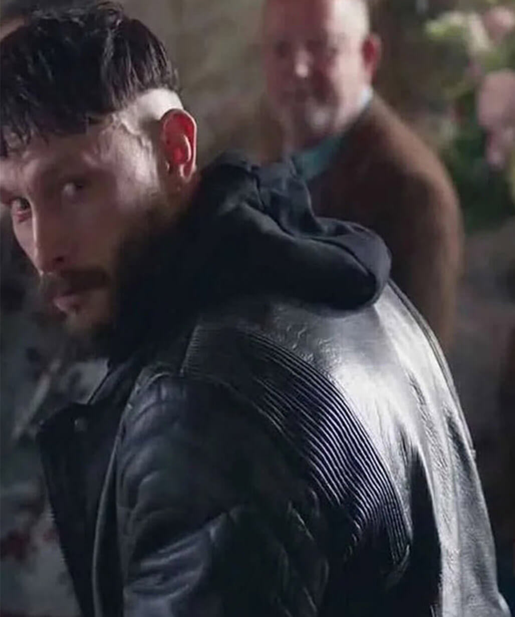 Richard Gadd Half Man 2026 Black Leather Jacket