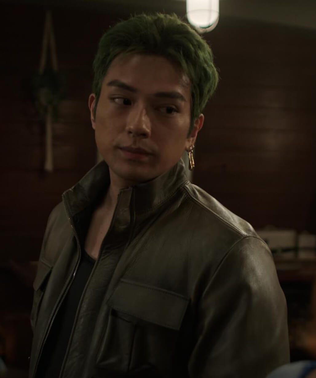Roronoa Zoro One Piece S02 Grey Leather Jacket